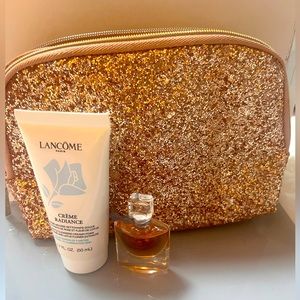 New Lancôme 3pc set with fragrance, tote and cleanser